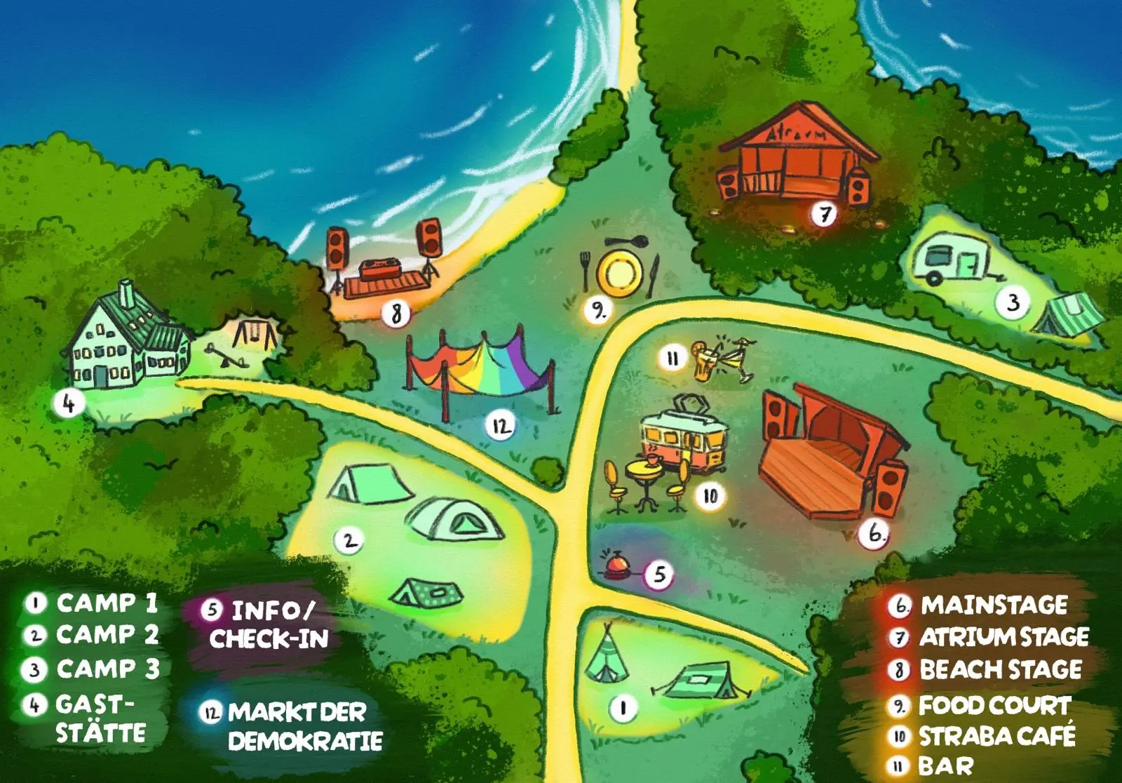 Lageplan Camping Machern – Peace Harmony Festival 2026